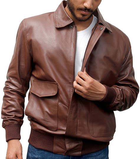 lightweight leather bomber jacket men's.